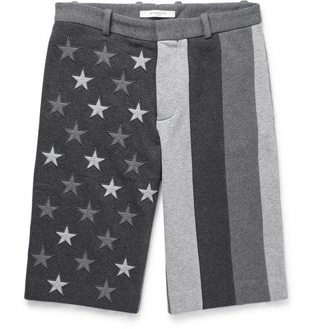 patterned cotton bermuda shorts