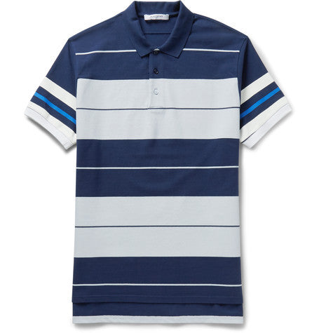 columbian fit striped cotton pique polo shirt
