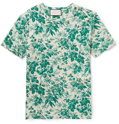 slim fit floral print cotton t shirt