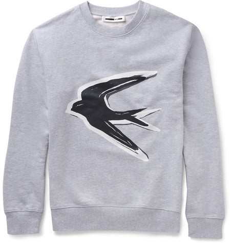 printed loopback cotton sweatshirt