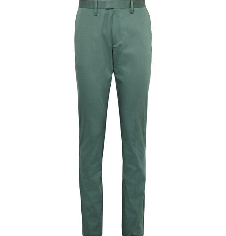 max satin slim fit stretch cotton chinos