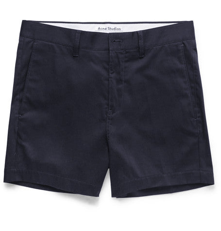 seymour satin cotton blend chino shorts