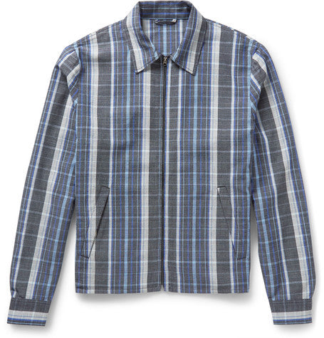 malcom checked wool jacquard jacket