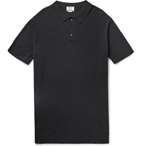 koin knitted cotton polo shirt