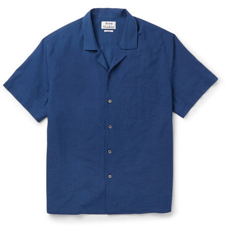 ody camp collar cotton shirt