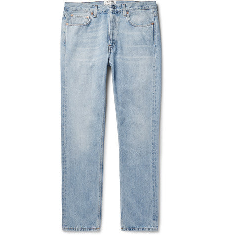 van slim fit tapered stonewashed japanese denim jeans