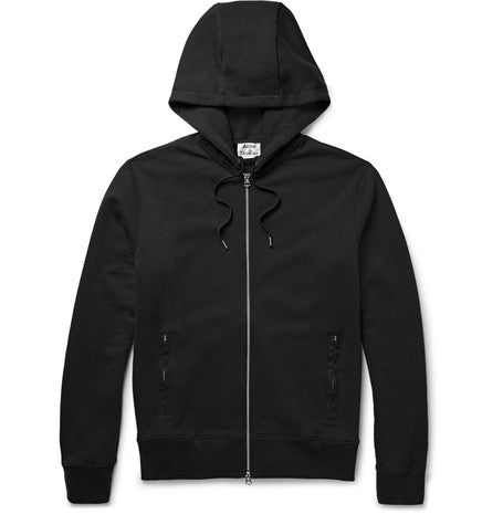 johna loopback cotton jersey zip up hoodie