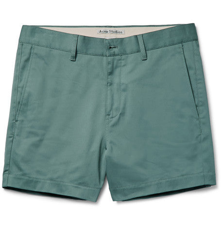 seymour satin slim fit stretch cotton chino shorts