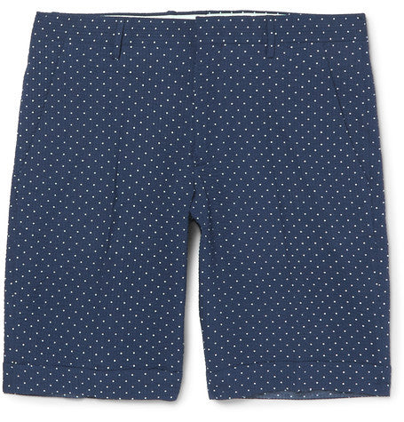 london polka dot cotton seersucker shorts