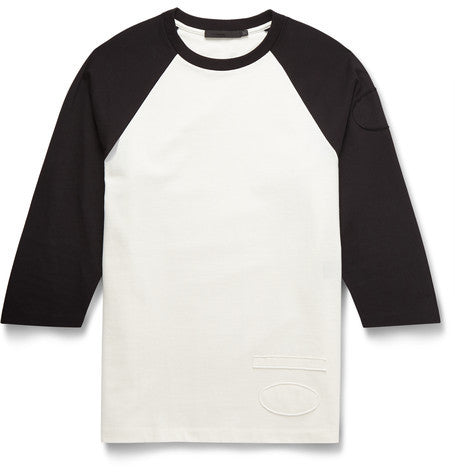 two tone cotton jersey raglan t shirt