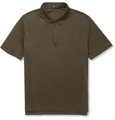 t by alexander wang slim fit cotton pique polo shirt