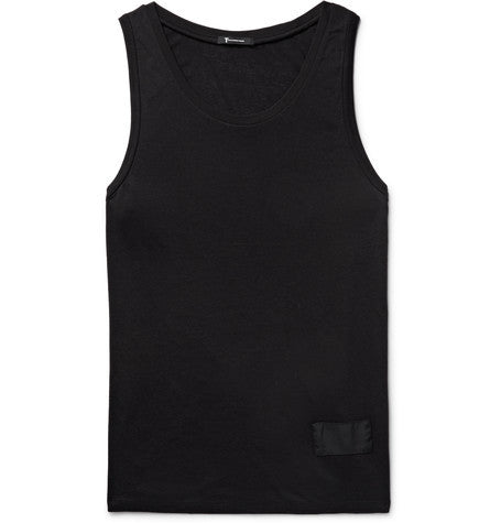 t by alexander wang silk and cotton blend jersey tank top