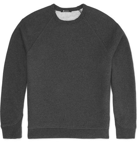 t by alexander wang fleece back cotton blend sweatshirt