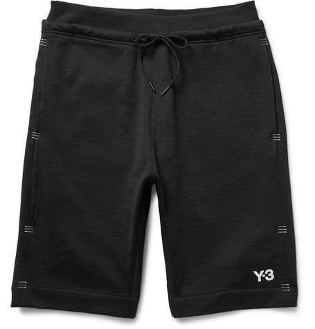 tack stitch detailed loopback cotton jersey shorts