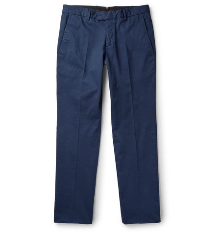 slim fit fine wale stretch cotton corduroy trousers