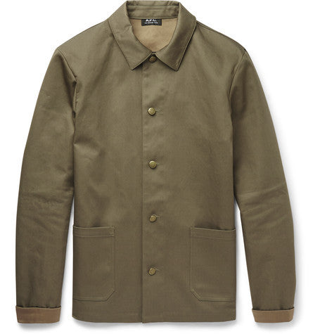 slim fit cotton canvas jacket