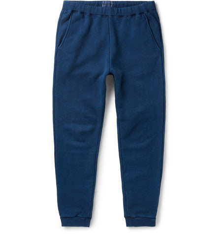 tapered loopwheel knit cotton sweatpants