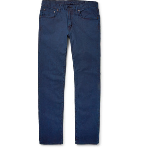 slim fit stretch cotton twill jeans