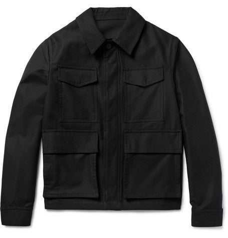 cotton blend canvas field jacket