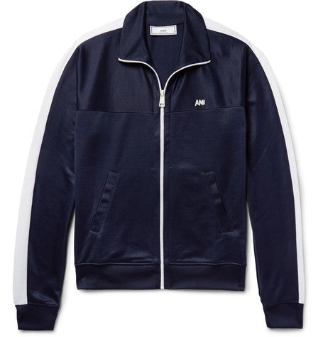 tech jersey zip up jacket