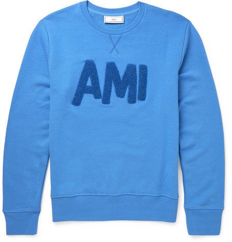 flocked cotton jersey sweatshirt