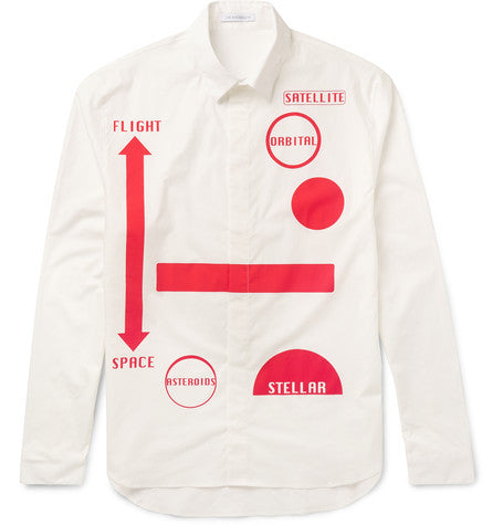 printed cotton blend shirt