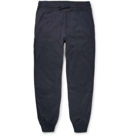 tapered cashmere and silk blend sweatpants