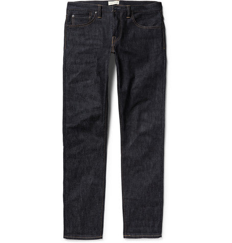m001 indio slim fit dry selvedge denim jeans