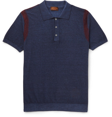 tie dye cotton jersey polo shirt