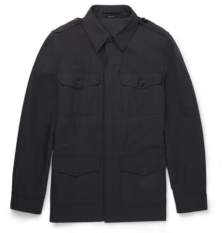 slim fit cotton twill field jacket