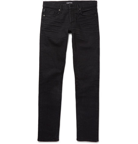 slim fit selvedge stretch denim jeans