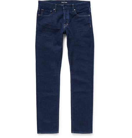 slim fit washed denim jeans
