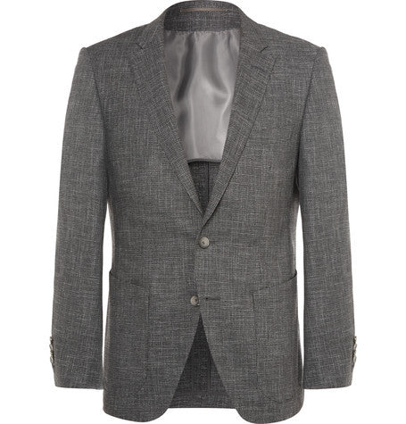 charcoal woven blazer