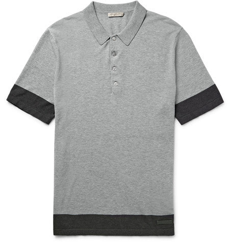 brit slim fit knitted cotton polo shirt