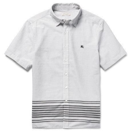 brit slim fit striped cotton shirt
