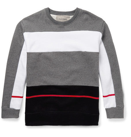 mayweather colour block cotton blend sweatshirt