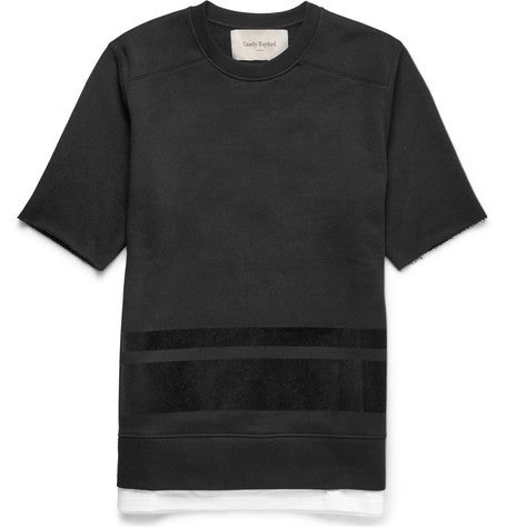 astra flocked cotton blend sweatshirt