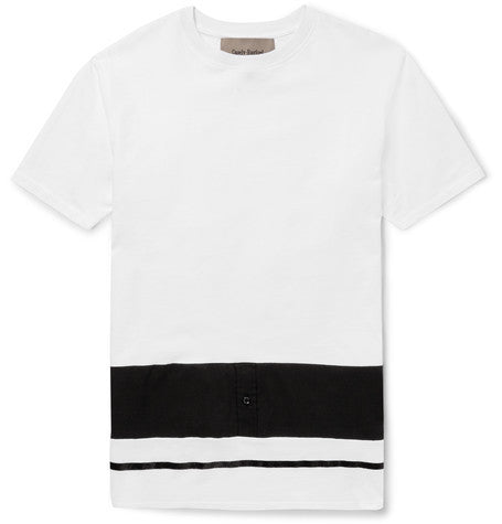 jenson contrast panel cotton t shirt