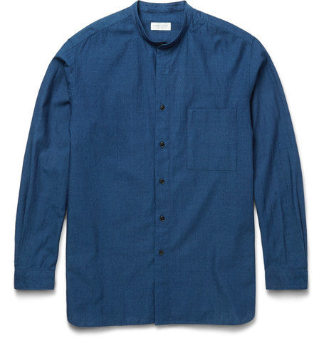 supima cotton grandad collar shirt