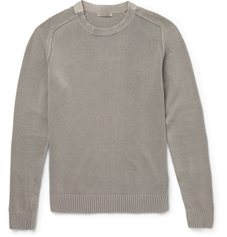 slim fit stretch cotton sweater
