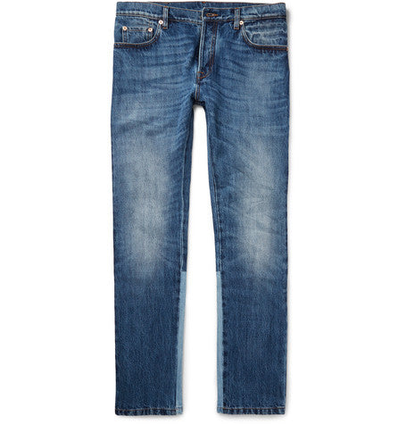 slim fit panelled stretch denim jeans