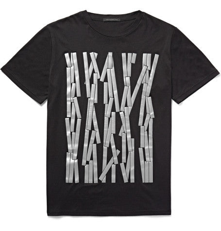 bolster reflective printed cotton jersey t shirt