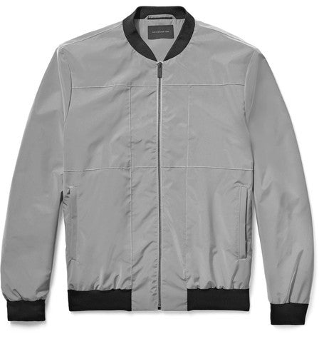 panelled shell bomber jacket