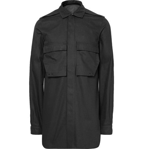 cotton canvas shirt jacket