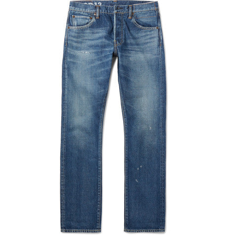 social sculpture 01 slim fit washed denim jeans