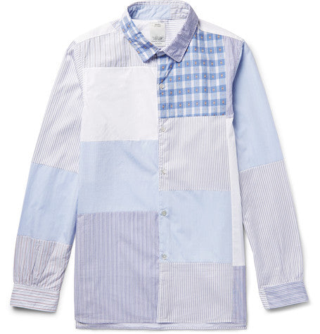 long rider patchwork cotton poplin shirt