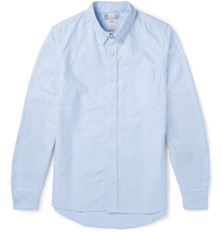 albacore elbow patch cotton oxford shirt
