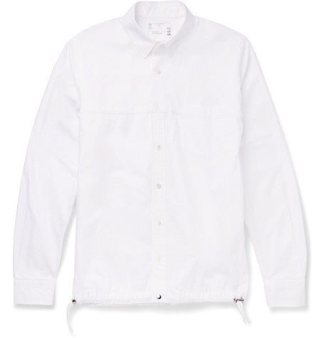 slim fit button down collar cotton shirt