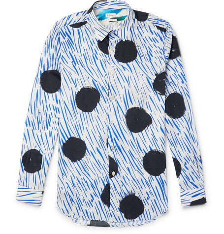 slim fit printed cotton shirt