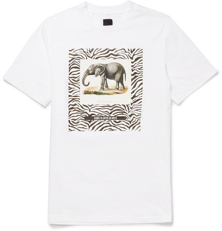 slim cut printed cotton jersey t shirt